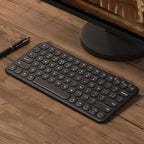 Slim Wireless Keyboard & Mouse Set used on a desk setup, alternate view