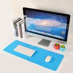 Large Felt Desk Mat used on a desk setup, alternate view
