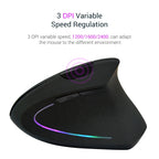 Close-up of Vertical Wireless Mouse from another angle