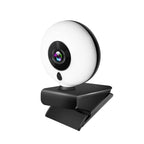 Close-up of 2K Webcam with Ring Light from another angle