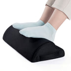 Ergonomic Under-Desk Footrest used on a desk setup, alternate view