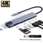 Close-up of 8-in-1 USB-C Hub with 4K HDMI from another angle