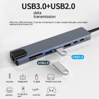 Close-up of 8-in-1 USB-C Hub with 4K HDMI from another angle