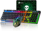 RGB Gaming Keyboard, Mouse & Desk Mat Set