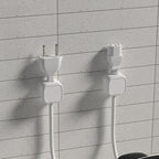 Magnetic Cable Management Clips used on a desk setup, alternate view