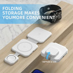 Close-up of Foldable 3-in-1 Wireless Charging Station from another angle