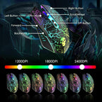 Close-up of RGB Gaming Keyboard, Mouse & Desk Mat Set from another angle