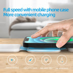 Close-up of Foldable 3-in-1 Wireless Charging Station from another angle