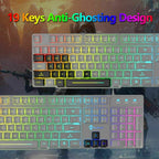 Close-up of RGB Gaming Keyboard, Mouse & Desk Mat Set from another angle