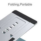 Close-up of Adjustable Aluminium Phone & Tablet Stand from another angle