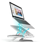 Close-up of Adjustable Aluminium Laptop Stand from another angle